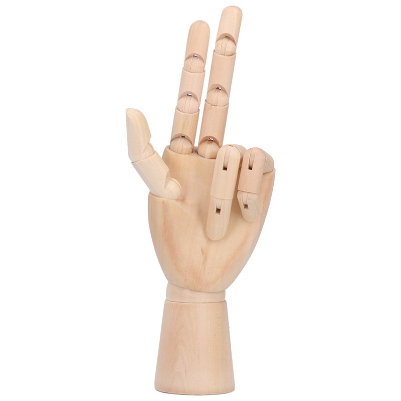 Wooden Hand Model Art Joint Puppet Decoration Artist Drawing Wood