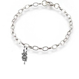 pp-g50 Lincoln Imp fine lead free English Pewter charm on a belcher link chain anklet bracelet