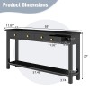 Table 59 Inch Entryway Table Long Console Table with 4