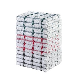 DreamNights Tea Towels Extra Large 70 X 40 cm Kitchen Towels Set - 100% Cotton Terry Towelling Soft Absorbent Lint Free Kitchen Cloth Dish Towels and Bar Towels Assorted Colors (Pack of 6)