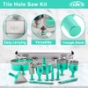 LEKOMESH Tile Hole Saw Kit - (6/8/10/25/35/50/65/100mm+20mm Finger Bit+50mm Chamfer