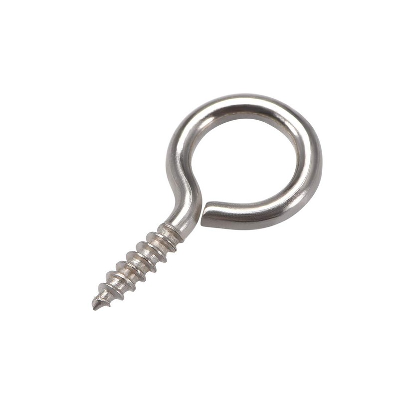 uxcell 0.75" Small Screw Eye Hooks Self Tapping Screws Carbon