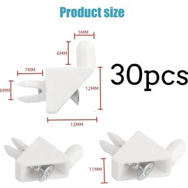 30 PCS Shelf Support Pegs, White Shelf Support Pins Match, Wardrobe Shelf Pins for Repairing Cabinet Doors, Cabinets,Shelves, Cabinet Partitions