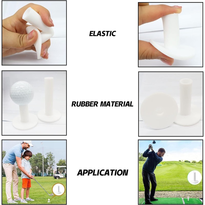 FINGER TEN Golf Rubber Tees for Driving Range Mats Value