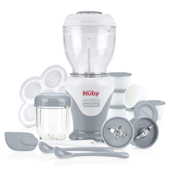 Nuby Mighty Blender with Cookbook - 22-Piece Baby Food Maker