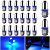 YM E-Bright 20-Pack Blue BA9S 5050 5SMD Led Bulbs Clearance