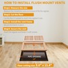 Oak Floor Register for 6x10 Inch Duct Holes - Flush