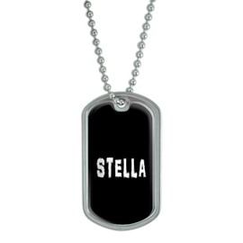 Graphics and More Stella - Name Military Dog Tag Luggage Keychain