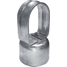 Chain Link Fence Loop Cap Eye Top - Use for 1-7/8" Outside Diameter Fence Posts and 1-5/8" Top Rail Outside Diameter Pipe - Galvanized Steel Chain Link Fence Eye Top Loop Cap (3 Pack)