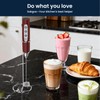 Sakgos Milk Frother with Stand Rechargeable-Handheld Frother Wand with 3