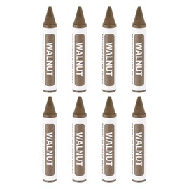 uxcell Furniture Repair Wood Markers, 8 Pcs Walnut Touch Up Filler Sticks, Wood Wax Pen Crayons for Scratches, Wood Floors, Tables, Cabinet, Carpenters, Cover Ups