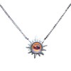 Aurora Crystal Jewelry Sunburst Crystal Pendant (Stainless Steel Fire)