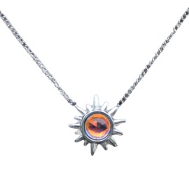 Aurora Crystal Jewelry Sunburst Crystal Pendant (Stainless Steel Fire)