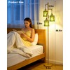 Lightdot 67" 3-Light Glass Floor Lamps for Living Room, Dimmable