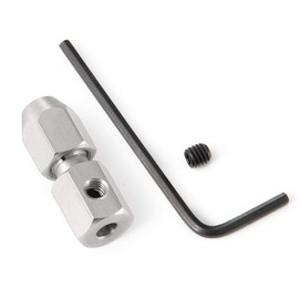 MORFUM 2PCS CNC Stainless Steel 3.17/4/5/6mm RC Flex Collet Coupler Flexible Coupling Motor Shaft Locker for DIY RC Boat Submarine Motor Shaft Flex Cable (4mm to 4mm)