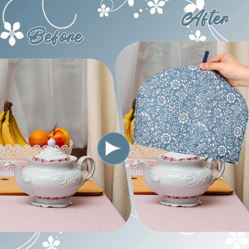 RUNROTOO Tea Cozy Teapot Warmer Insulation Cover Printed Household Tea