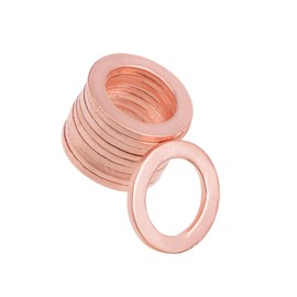 VekAuto 10 Pcs M12 x 18mm x 1.5mm Copper Flat Washer Sealing Ring for Screw Bolt Nut Auto Accessories