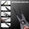 Saltwater Fishing Pliers Aviation Aluminum Unibody with Tungsten Blades Corrosion-Proof