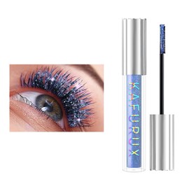 Máscara De Pestañas Con Brillo Lavable De Larga Duración Con Brillo De Diamante Brillante Voluminosa Y Alargadora Azul