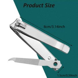 Nail Clipper Set 2 Pcs,Well-Made Premium Sharp Stainless Steel Fingernail Clippers,Wide Jaw Opening Nail Clipper for Fingernail and Toenai,Seniors, Adult, and Kids