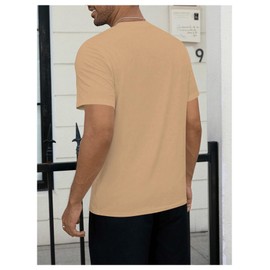 SOLY HUX Men's Graphic Tees Crew Neck T Shirts Short Sleeve T-Shirts Casual Summer Streetwear Apricot Graphic X-Large