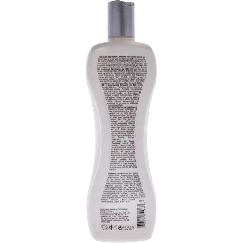 Silk Therapy Conditioner by Biosilk – 12 oz Unisex Hair