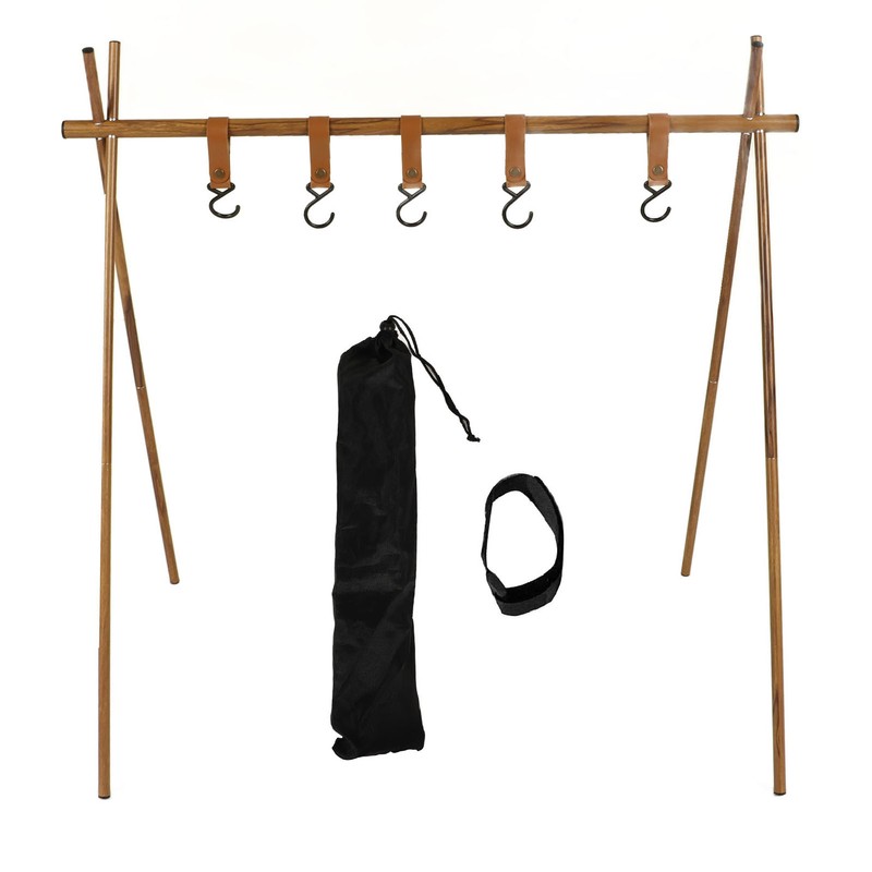 Camping Hanging Rack Portable Foldable Tripod Shelf for Light Tools