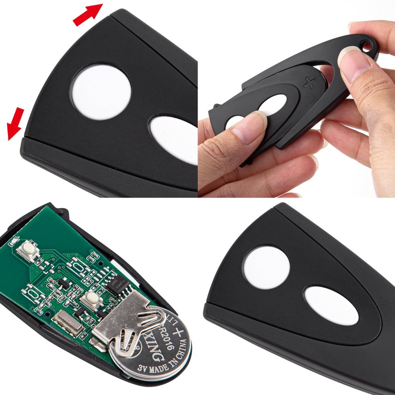 pepape 2 Pack 433.92MHz Garage Opener Remote Control Replacement for