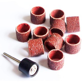 'ÃÂ ® Drum Sanding Bands and Mandrel 1/2 Kit for Dremel and Rotary Tools – 11 Pieces by Hand