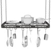 TICKCACY 33” Pots and Pans Hanging Rack, Black Hanging Pot