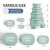 ISSEVE 6Pcs/Set Nesting Silicone Food Storage Containers with Lids, BPA