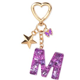 JSRQT Initial Letter Purple Keyring, m, Unit size