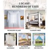 Warm Home Designs Double Window Scarves Bundle. Each White &