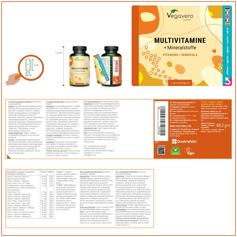 Vitamin Complex 120 Tablets | Estate Treatment with Vitamin A,