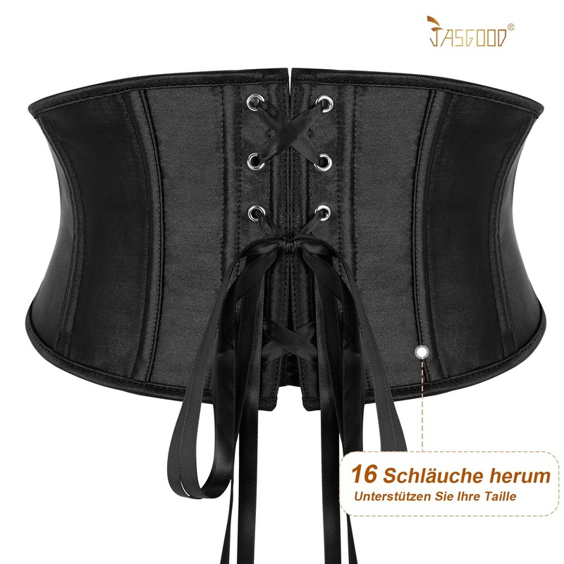 JasGood Women's Wide Belt, black