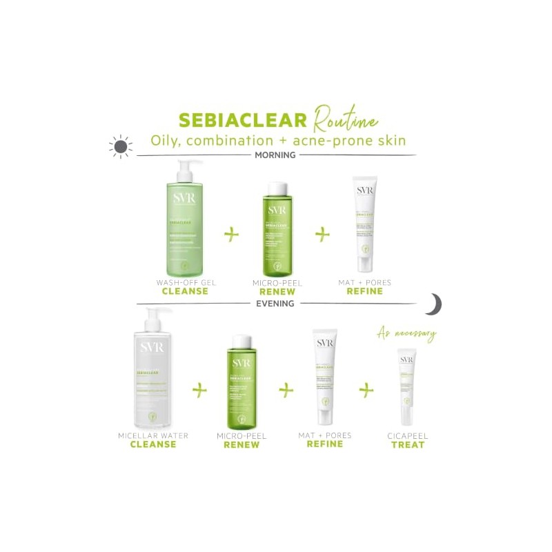 SVR Sebiaclear Mat+Pores Crema Seborreguladora Mate Sebiaclear 40 ml