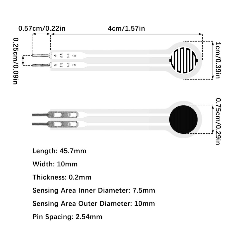 DF9-40 Force Sensor, Pressure Sensor, Thin Film Pressure Sensors, Force