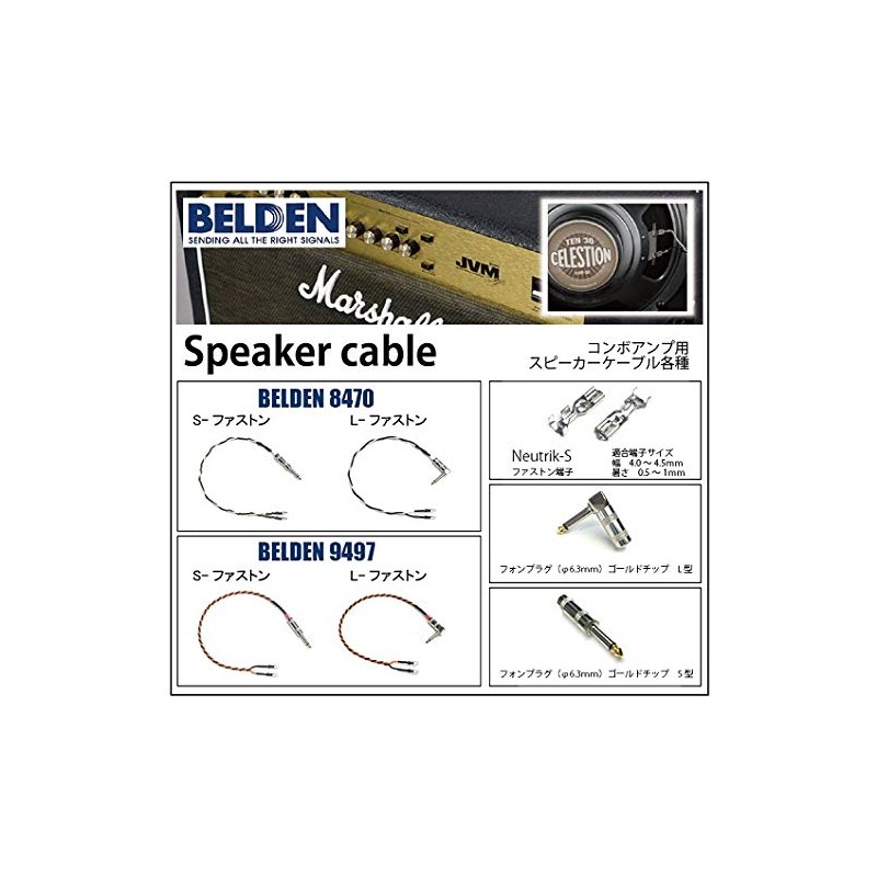 Belden [BELDEN 9497] Speaker Cable 3.0ft (92cm) S-S-Type Plug Included