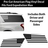 BOGAR TECH DESIGNS Precut Quarter Window American Flag Vinyl Decal