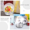 MAGICLULU 6pcs DIY Snow Globe Water Globe Clear Plastic Snow