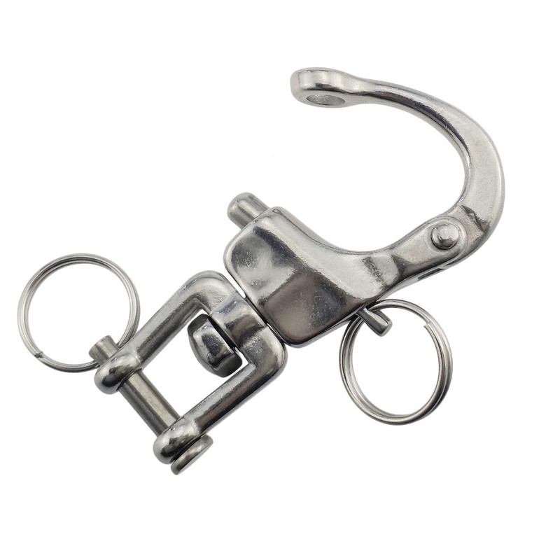 keehui 4Packs of 2-3/4inch Jaw Swivel Snap Shackle 316 Stainless