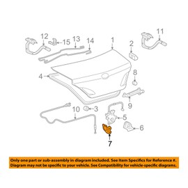 Toyota 64621-AC010 Luggage Compartment Door Lock Striker
