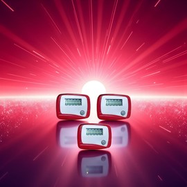 3Pcs Portable Counter Mini Digital LCD Pedometer Sports Walking Running Step Counter Meter Walking Distance Miles,Exercise Time, Calorie Counter, Daily Target Monitor,Electronics and Gadgets,Red