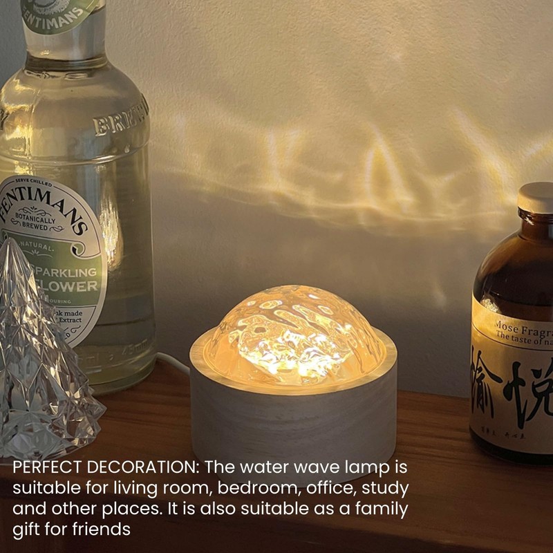 Topyond Water Wave Lamp Remote Control Dynamic Rotating RGB 16