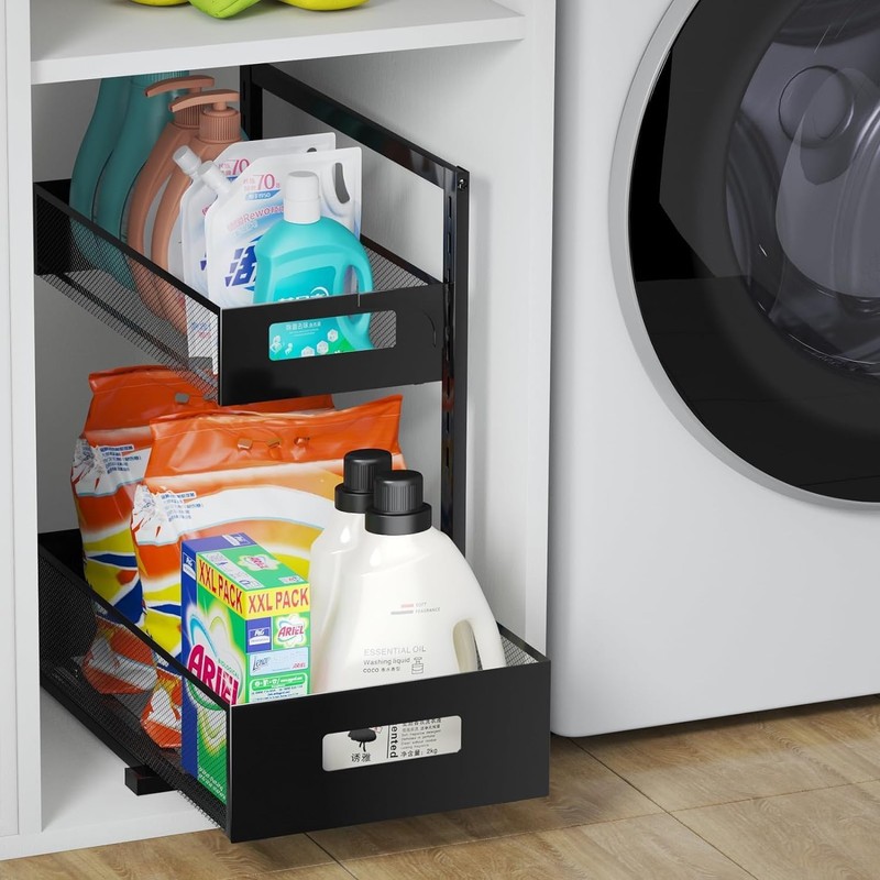 Petiza Under Sink Organizer Pull Out Cabinet Organizer Adjustable Height