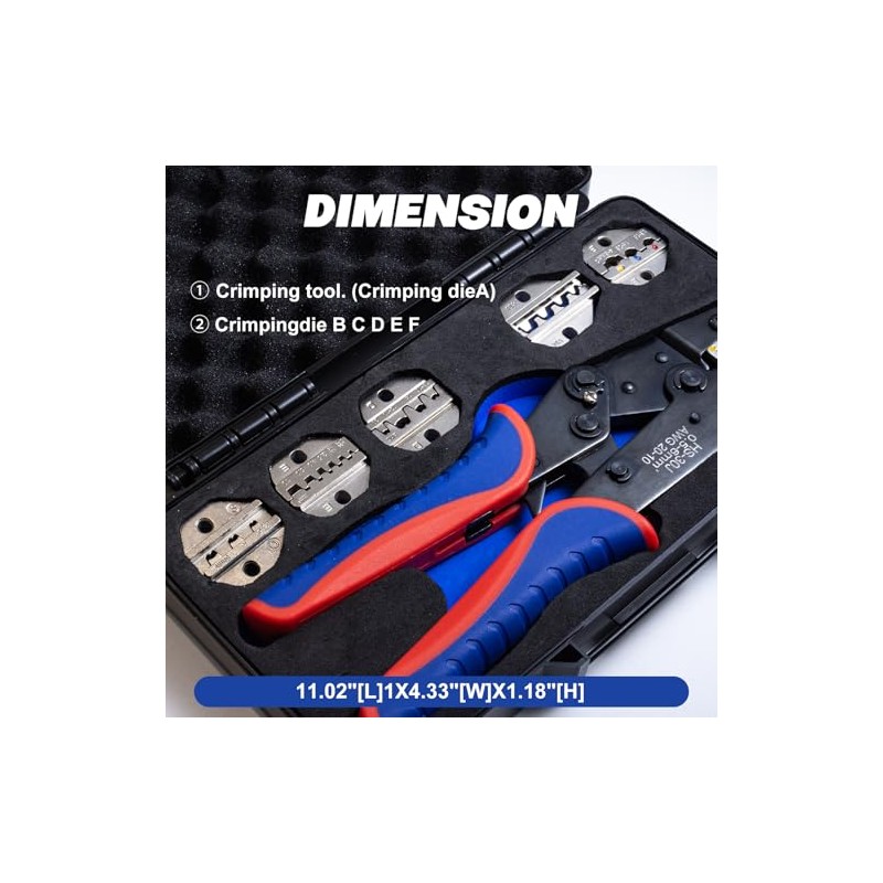 Crimping Tool Set, Ratchet Wire Crimper Tool For Heat Shrink,