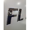 Domed 3D Boat Registration Numbers and Letters Sport Series Carbon