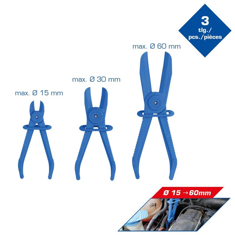 BRILLIANT TOOLS BT521010 Hose Clamp Pliers Set, Straight, 3-Piece [Powered