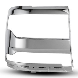 AUTOWIKI Headlamp Trim Bezel Cover Replacement for 2016-2019 Chevy Silverado 1500, Headlights Trim Chrome Bezel for 2017 2018 Silverado 1500 Passenger Right Side