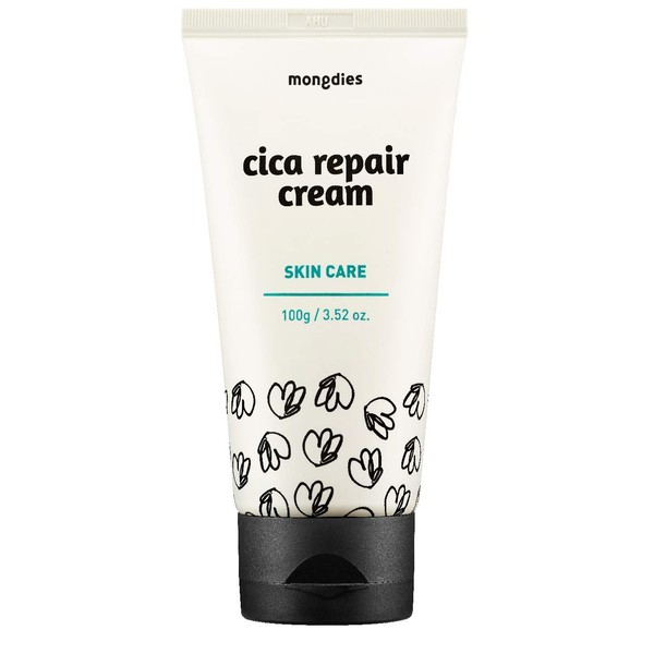 Mongdies Cica Repair Cream - Moisturizing, Hydrate, & Repair solutions for sensitive and delicate skin, Excellent grade German Derma Test, All ingredients of EWG Green Level, Natural Fragrance -100g